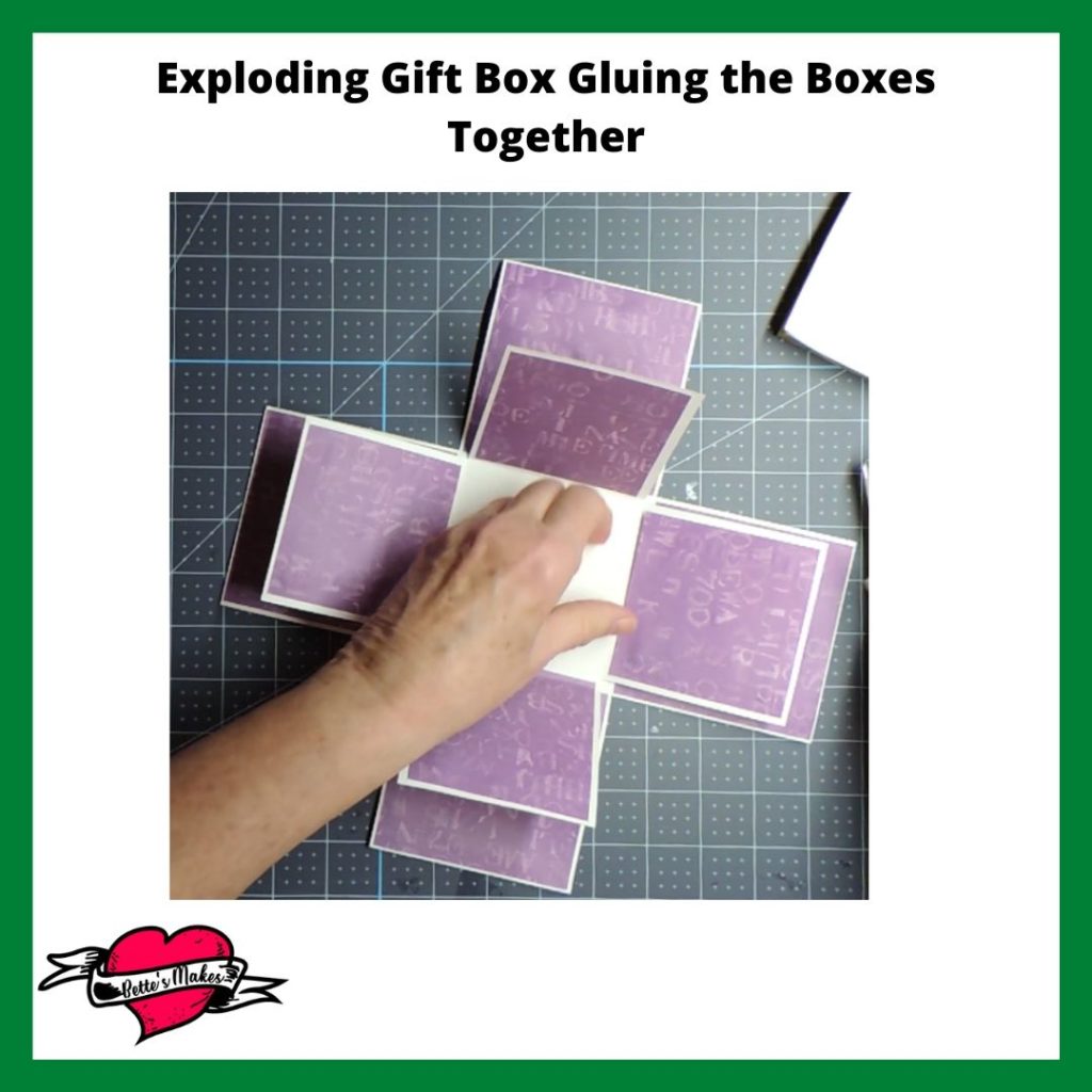 Exploding Gift Box Gluing the Boxes Together